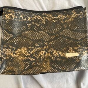 Elegant Snake Print Clutch